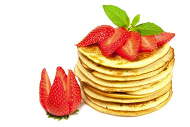 çilek ile Pancakes