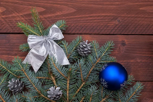 Vánoční dekorace s kopírovacím prostorem — Stock fotografie
