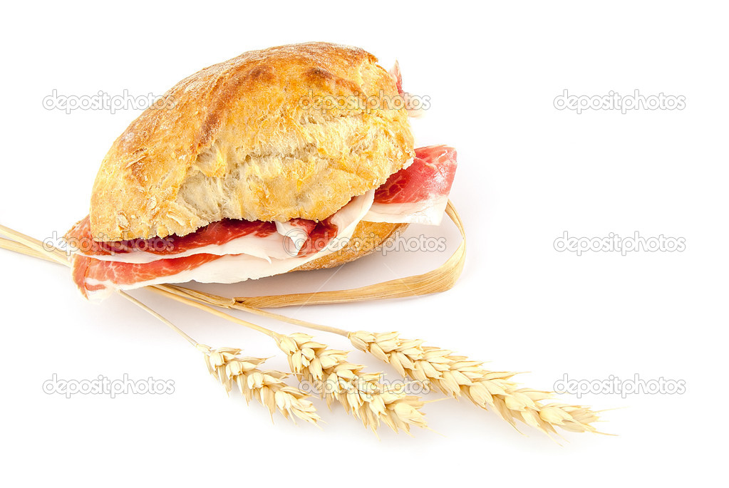 Cured ham sandwich