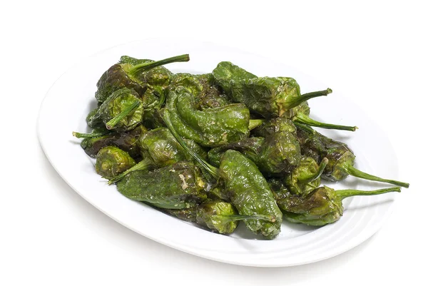 Peperoni padron fritti — Foto Stock