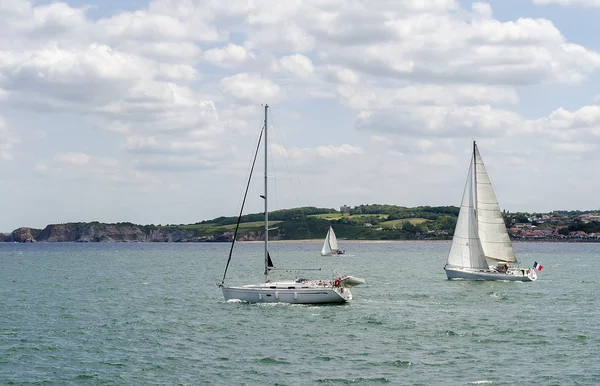 Three sailboats — Stock Photo, Image