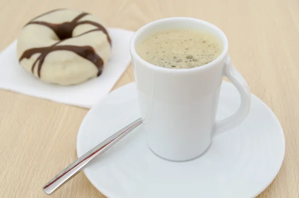 Coffee and chocolate Donut — Stock Photo, Image