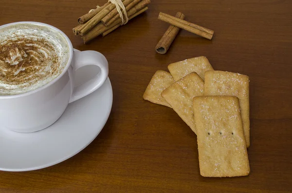 Kávé és a biscotti — Stock Fotó