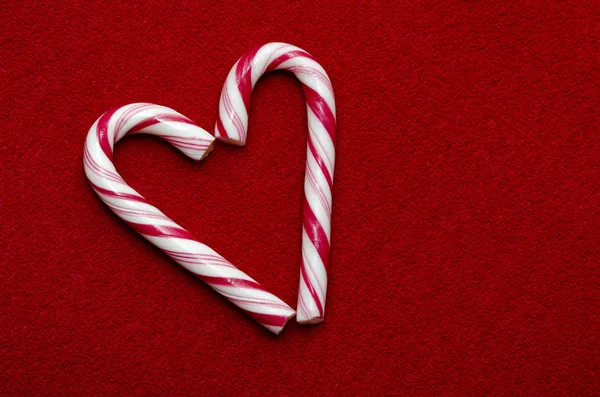 Candy cane srdce — Stock fotografie