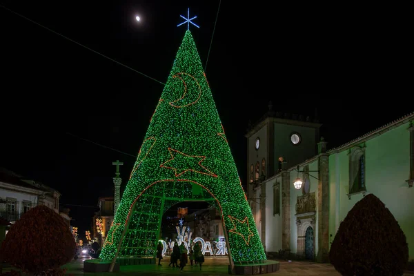 Braganca Portugal December 2021 Christmas Decoration City Braganca Portugal — Stock Photo, Image