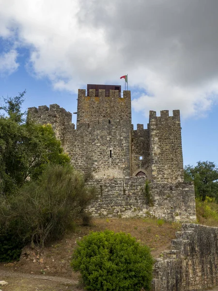 Вид Середньовічний Замок Помбал Вершині Пагорба Побудований Xii Столітті Пожертвуваний — стокове фото
