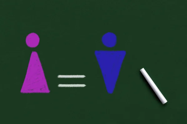 Símbolo Gênero Feminino Igual Conceito Masculino Igualdade Gênero — Fotografia de Stock