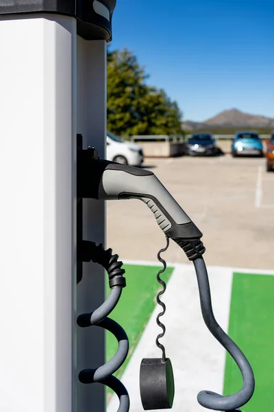 Charging Station Electric Cars Parking Lot One Most Beautiful Villages — Stock Photo, Image