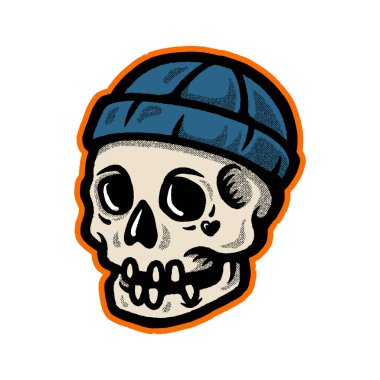 Logo amblemi haydut kafatası. haydut kafatası çizimi