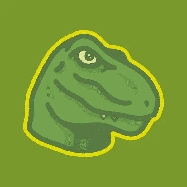 Dinosaur Head Illustration Mascot — Vetor de Stock