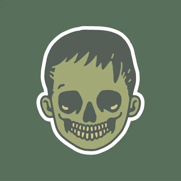 Illustration Zombie Kids Hand Drawn Technique — 스톡 벡터