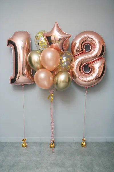 Paarse Ballonnen Meisjesballonnen Heliumballonnen — Stockfoto