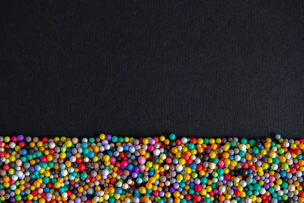 Multi Colored Foam Balls Black Background — Stock Photo, Image