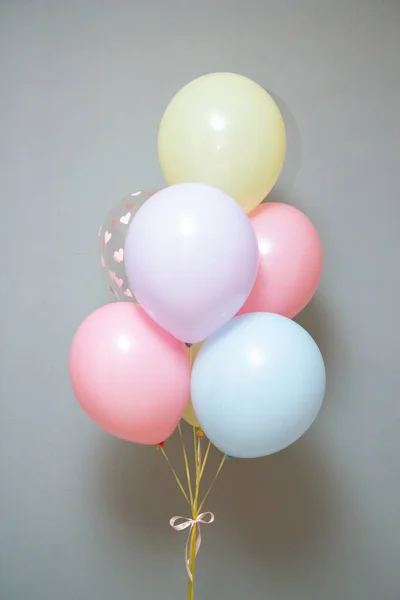 A set of balloons with helium. Balloons for a girl\'s birthday