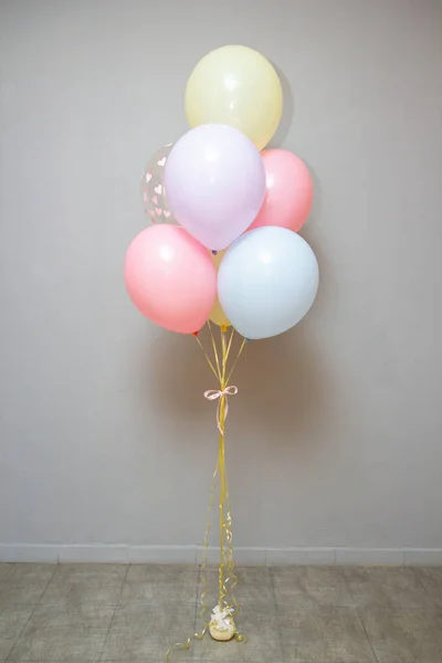 A set of balloons with helium. Balloons for a girl\'s birthday