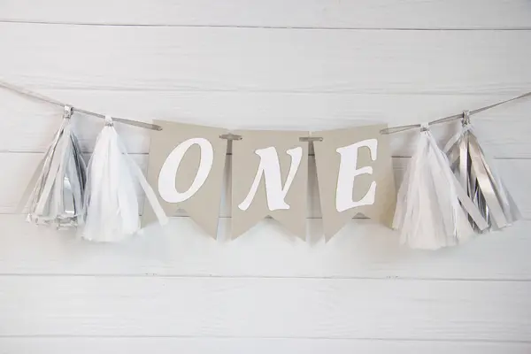 Paper Garland One One Year — Stock fotografie