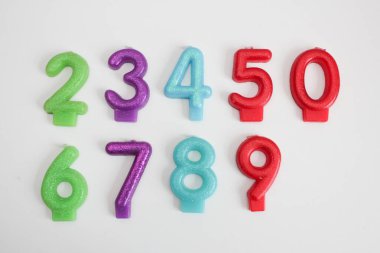 set of candle numbers from 1 to 9