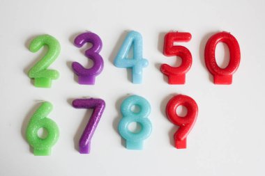 set of candle numbers from 1 to 9
