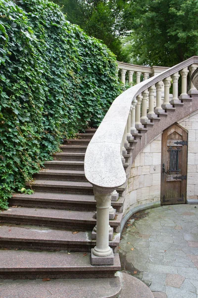 Large Stone Staircase Park Stok Fotoğraf