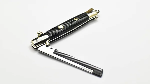 Switch Blade Comb Πτυσσόμενο Χτενάκι Τσέπης Για Σχεδιασμό Διάταξης — Φωτογραφία Αρχείου