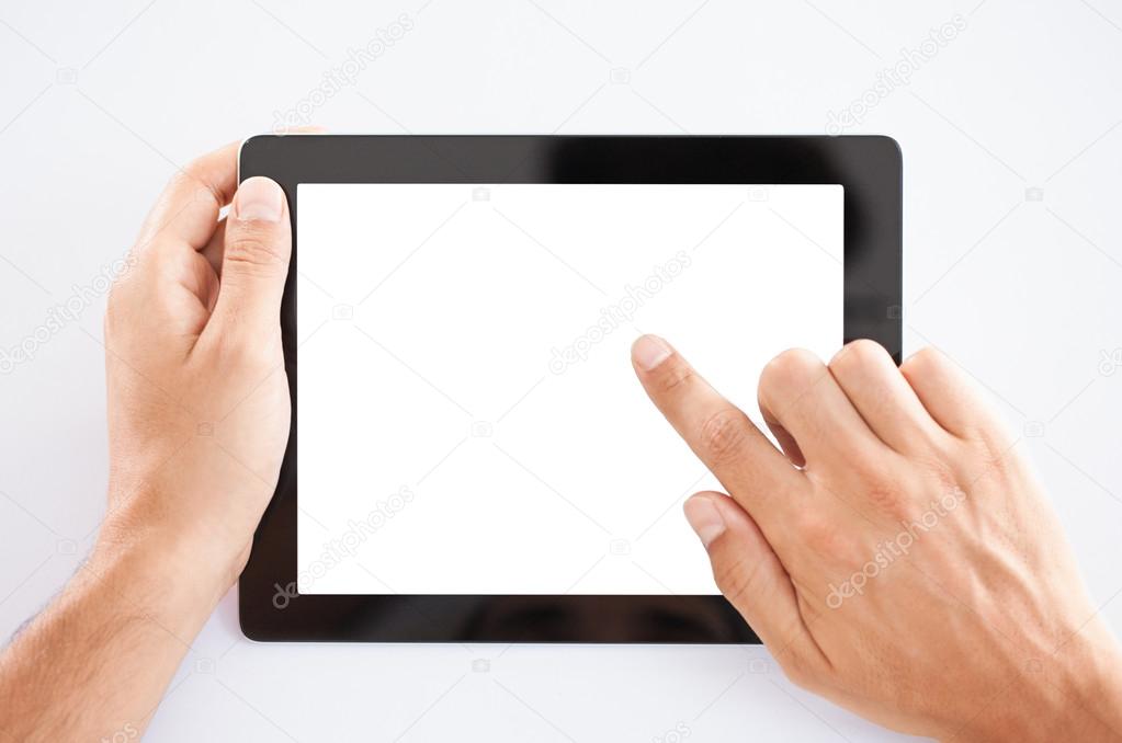 Hands Holding Tablet