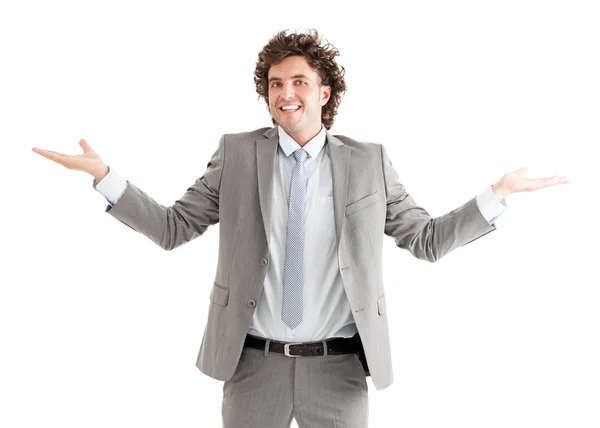 Confused Young Businessman — Stock Photo, Image