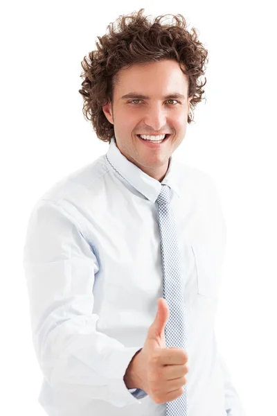 Businessman Showing Thumbs Up — Stock Photo, Image