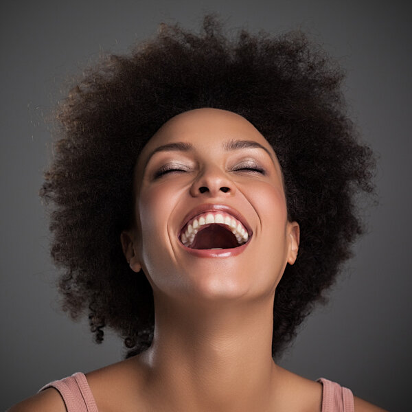 African Woman Laughing Stock Image