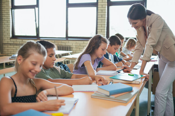 Students and Teacher in Class