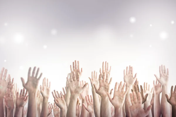 Many Hands Up — Stock Photo, Image