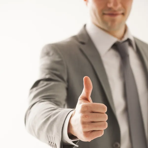 Businessman Showing Thumbs Up — Stock Photo, Image