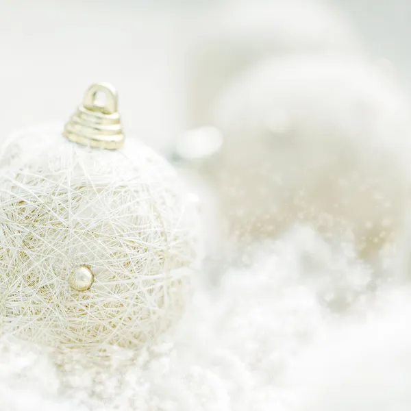 Beige Kerst ornamenten — Stockfoto