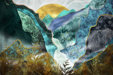 Canlı turkuaz vadileri