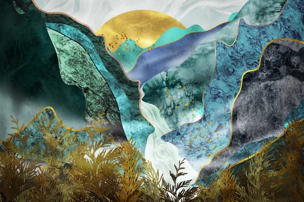 Canlı turkuaz vadileri