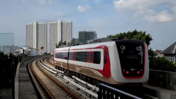 Jakarta Lrt Tranzit Feroviar Ușor Tren — Videoclip de stoc