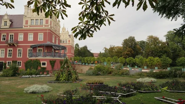 Bad Muskau Allemagne Septembre 2018 Muskau Park Nouveau Château Arrière — Photo