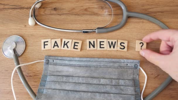 Întrebare Medicală Fake News Concept — Videoclip de stoc