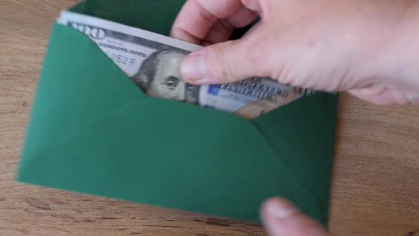 Checking Money Emergency Fund Preparing Birthday Gift Form Money — Vídeo de stock