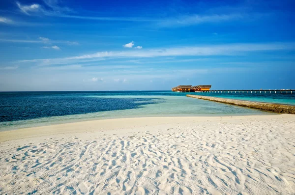 Beach Villa Maldivler — Stok fotoğraf