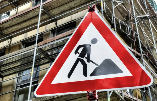 Construction sign — Stock Photo, Image