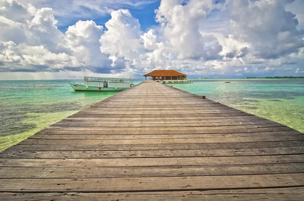 Jetty Maldivas — Foto de Stock