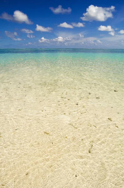 Agua clara en la playa de arena blanca —  Fotos de Stock