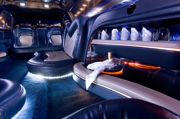 Stretch limousine interior — Stock Photo, Image