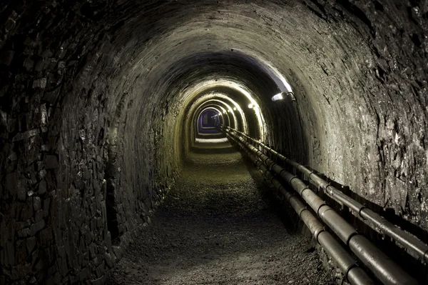 Pozzo minerario a tunnel Fotografia Stock