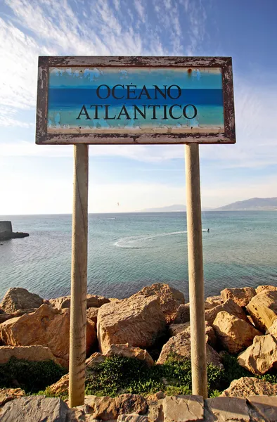 Signo oceano Atlântico — Fotografia de Stock