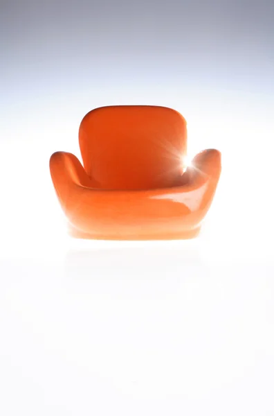 Orange sofa isolated — Stock Photo, Image