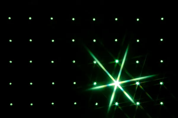 Groene sterren disco — Stockfoto