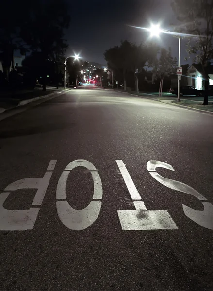 Stop at the end of the road — Stock Photo, Image