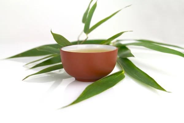 Yeşil çay ve bambu yaprakları — Stok fotoğraf