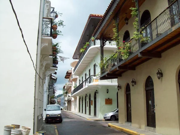 Street View Historic Buildings City Panama — ストック写真